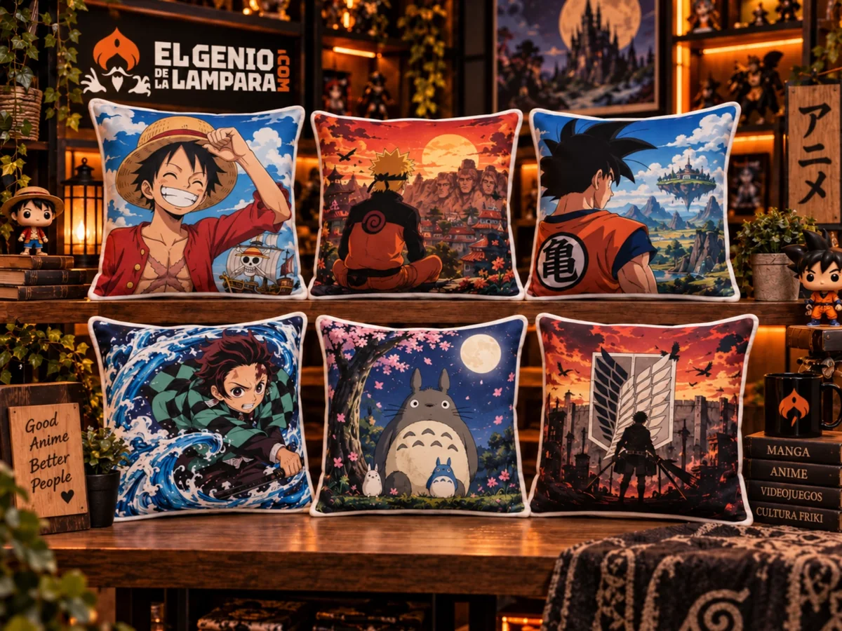 Cojines frikis con diseños de anime