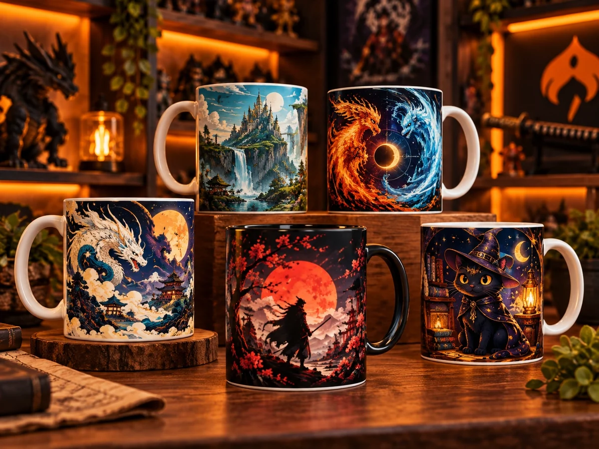 Tazas frikis con diseños de fantasía